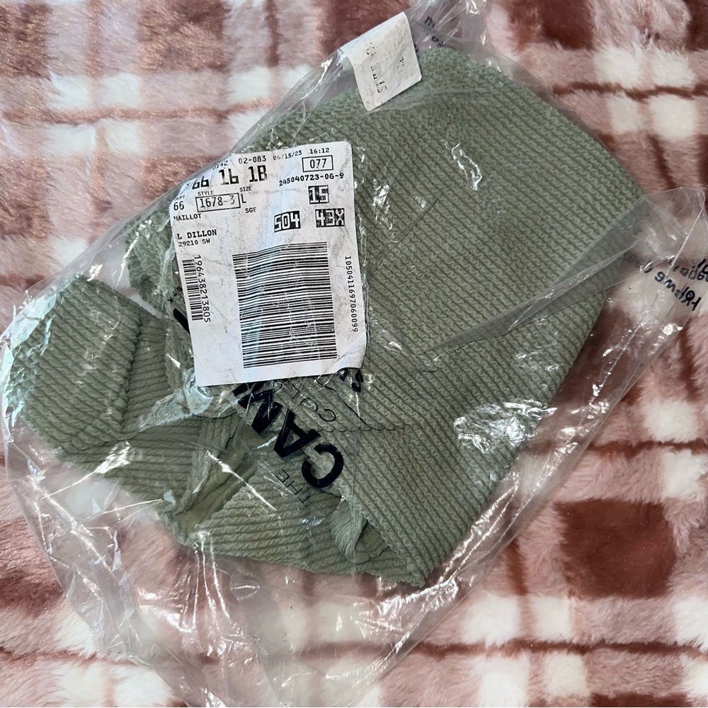 NWT Swimsuits for All Alina Crinkle One Piece | Olive Green | Large - Picture 2 of 10